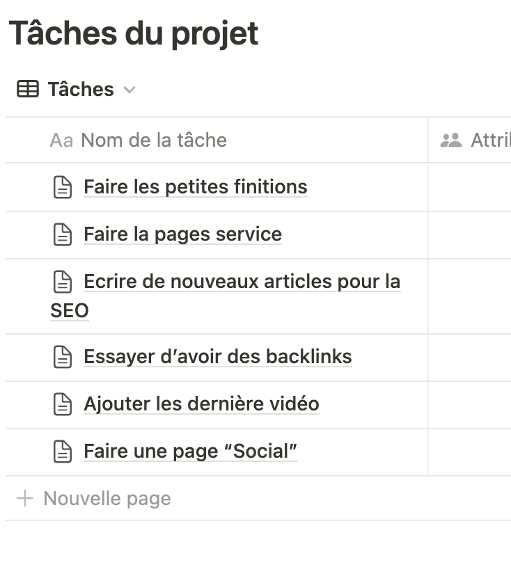 Les tâches de la Création vidéo d'entreprise